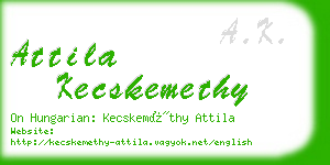 attila kecskemethy business card